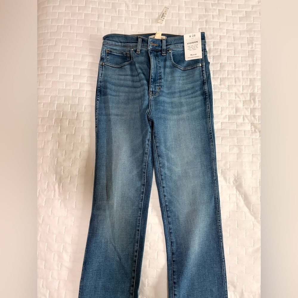 NWT Madewell Stovepipe Blue Jeans 28